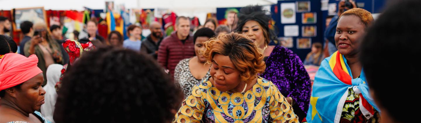 Global village tent at the Yorkshire Integration Festival 2023