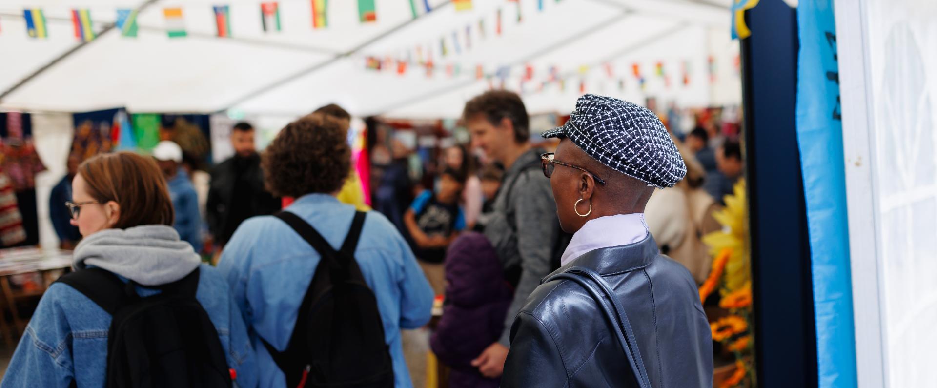Global village tent at the Yorkshire Integration Festival 2023